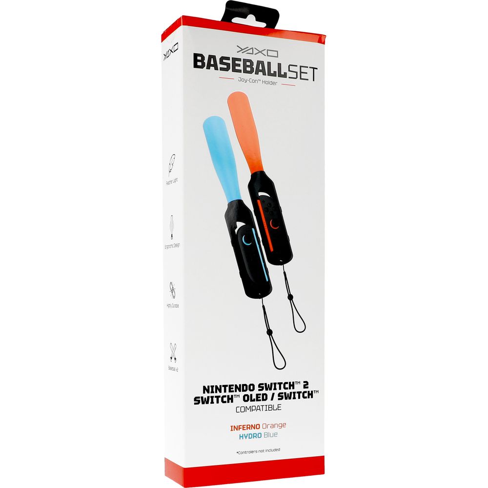 Baseball Set Joy-Con Holder YAXO – lekkie, wygodne uchwyty do Joy-Con, dynamiczne kolory, sportowy styl, kompatybilność z Nintendo Switch